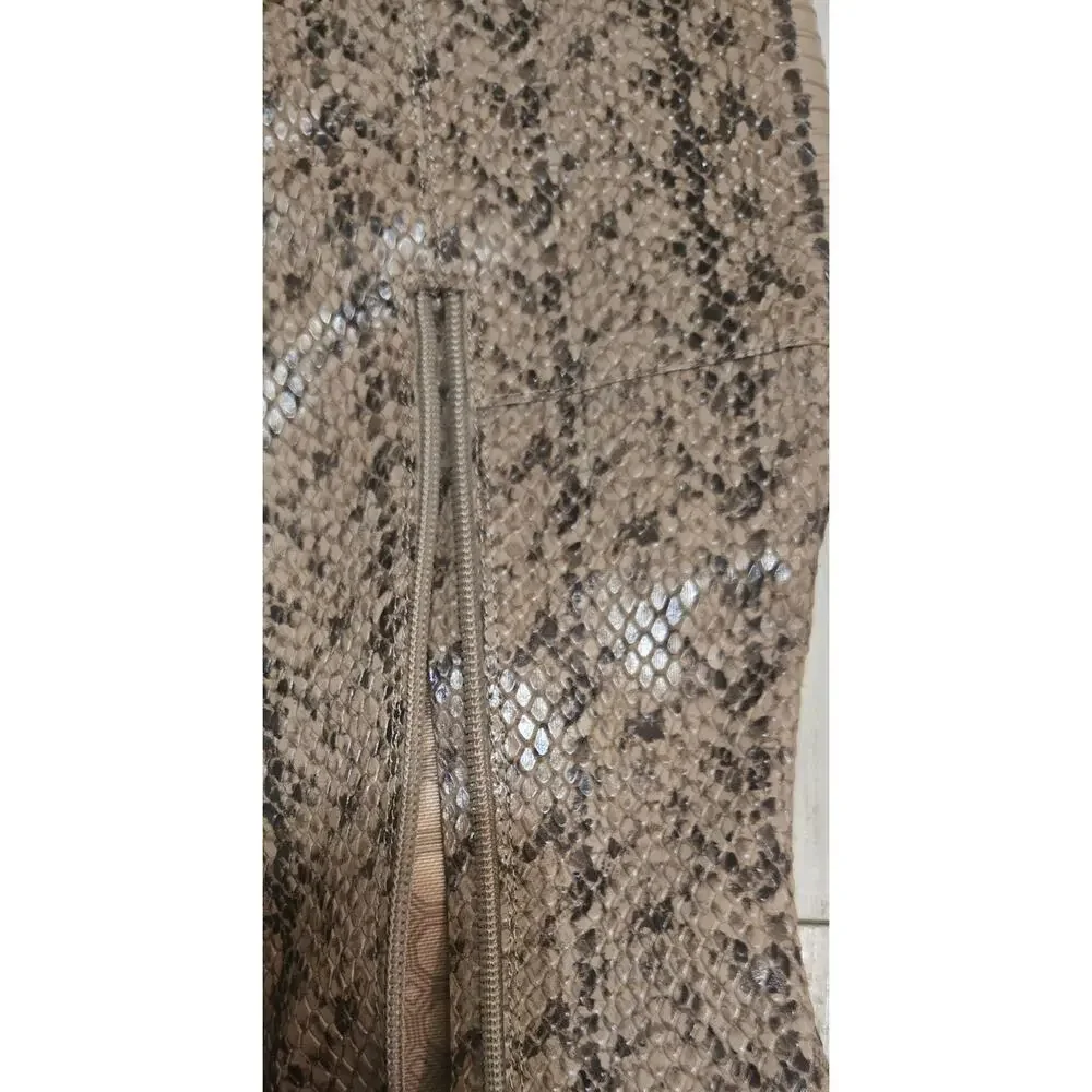 Louise et Cie Leather Tall Ladies Boots Snake Pattern Size 8.5 - Picture 9 of 12